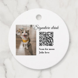 Etiquetas Para Lembrancinhas Digitalização de bebida de assinatura Código QR ad