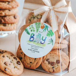 Etiquetas Para Lembrancinhas Dinossauro Bonito 'É um Menino' Chá de fraldas