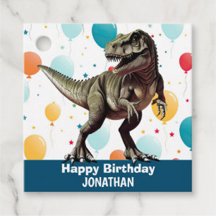 Etiquetas Para Lembrancinhas Dinossauro Feliz Aniversário Azul