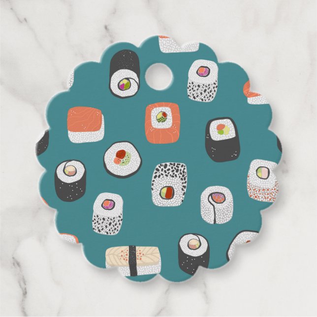 Etiquetas Para Lembrancinhas Diversão Sushi (Frente)