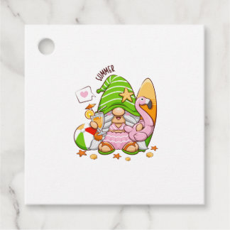 Etiquetas Para Lembrancinhas Divertido no Sol com um Surfboard Gnomo Cute