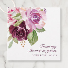 Etiquetas Para Lembrancinhas Do Meu Chuveiro Para o Seu Flor de Ameixa Floral N