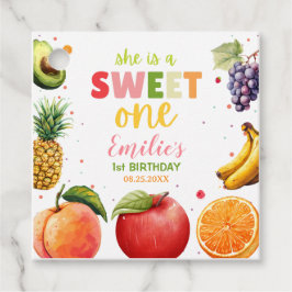 Etiquetas Para Lembrancinhas Doce Bacia de primeiro aniversario de Uma Fruta, F