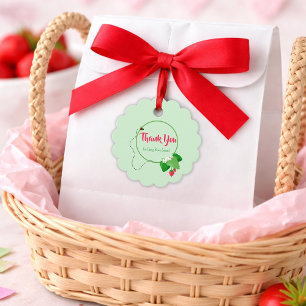 Etiquetas Para Lembrancinhas Doce Morango de 1º Aniversário Obrigado