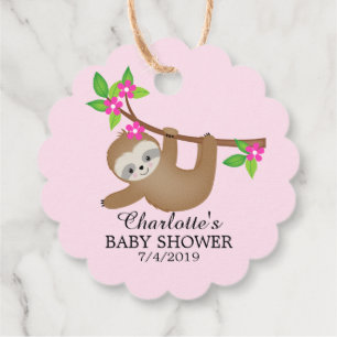 Etiquetas Para Lembrancinhas Doce Sloth Girls Chá de fraldas Favorecer a Etiqu