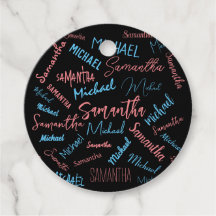 Dois nomes casal padrão monograma rosa claro azul