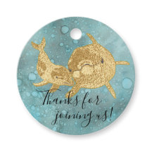 Dolphin Baby Dourado chá de fraldas