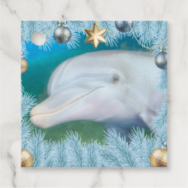 Etiquetas Para Lembrancinhas Dolphin Holiday Gift Tag