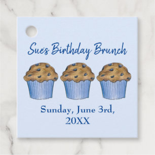 Etiquetas Para Lembrancinhas Domingo Breakfast BrunParty Blueberry Muffin