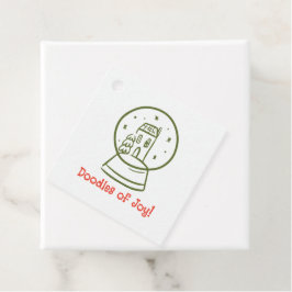 Etiquetas Para Lembrancinhas Doodles de Joy Drawn Christmas