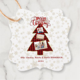 Etiquetas Para Lembrancinhas Dourada Foto  de Buffalo em Árvore do Xmas Feliz N