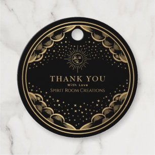Etiquetas Para Lembrancinhas Dourado Tarot Obrigado Pequena Empresa