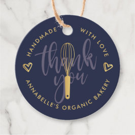 Etiquetas Para Lembrancinhas Dourado Whisk Bakery Obrigado Código QR