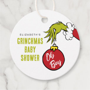 Etiquetas Para Lembrancinhas Dr. Seuss Chuvinha de Bebê Oh Boy Grinch