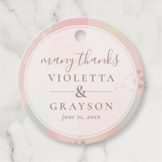 Etiquetas Para Lembrancinhas Dreamy Pastel Modern Art Wedding