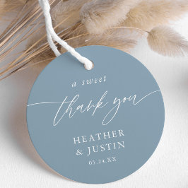 Etiquetas Para Lembrancinhas Dusty Blue A Sweet Obrigado Favor De Casamento