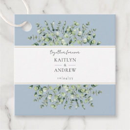 Etiquetas Para Lembrancinhas Dusty Blue Eucalyptus Juntos Para Casamento Nunca