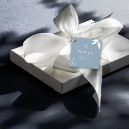 Etiquetas Para Lembrancinhas Dusty Blue Minima Branch Deixa Iniciais Obrigado