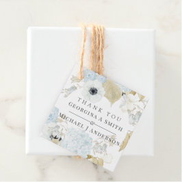 Etiquetas Para Lembrancinhas Dusty Blue White Marinho Anemone BUDGET Casamento