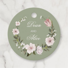Etiquetas Para Lembrancinhas Dusty Pink Boho Água Floral Casamento Pastel