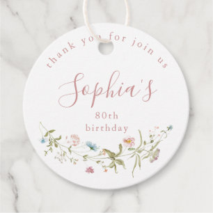 Etiquetas Para Lembrancinhas Dusty Pink Wildflower Rustic Boho Aniversário