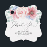 Etiquetas Para Lembrancinhas Dusty Rosa Dusty Blue Floral Elegante Obrigado<br><div class="desc">Rosa empoeirado e flores azuis empoeiradas obrigado etiquetas</div>