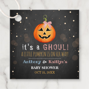 Etiquetas Para Lembrancinhas É um Ghoul! Chá de fraldas de Halloween de Peque