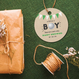 Etiquetas Para Lembrancinhas É um menino! Chá de fraldas de Golf Themed Co-ed