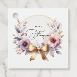 Etiquetas Para Lembrancinhas "Ela é uma Fina" Menina do Laço Floral 1º Aniversá