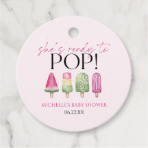 Ela está pronta para Pop! Chá de fraldas