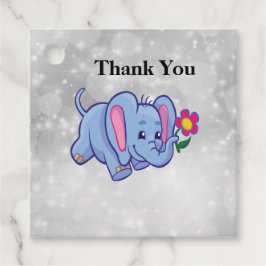 Etiquetas Para Lembrancinhas Elefante de desenho animado fofo