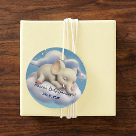 Etiquetas Para Lembrancinhas Elefante No Chá de fraldas Das Nuvens