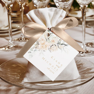 Etiquetas Para Lembrancinhas Elegância Floral Rosa Pérola Casamento ID989