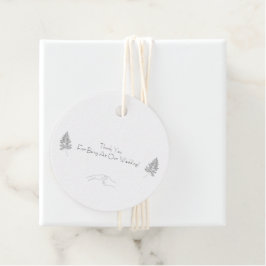 Etiquetas Para Lembrancinhas Elegant Black & White Chic Botanical Label