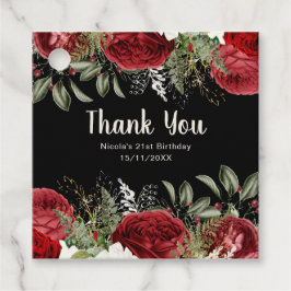 Etiquetas Para Lembrancinhas Elegant Christmas Red Flowers Birthday Party