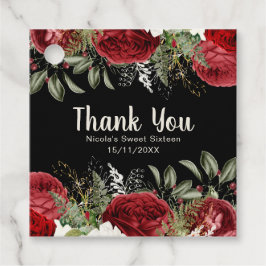 Etiquetas Para Lembrancinhas Elegant Christmas Red Flowers Sweet Sixteen