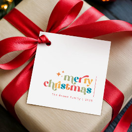 Etiquetas Para Lembrancinhas Elegant Colorful Rainbow Christmas Family Name
