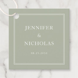 Etiquetas Para Lembrancinhas Elegant Formal Sage Green Wedding