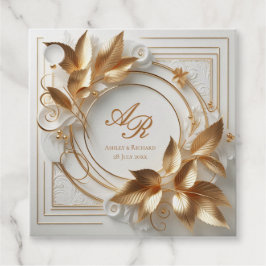 Etiquetas Para Lembrancinhas Elegant Gold Monogram Wedding Favor Tags