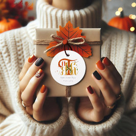 Etiquetas Para Lembrancinhas Elegant Manuscript Thanks Autumn Fall Foliage