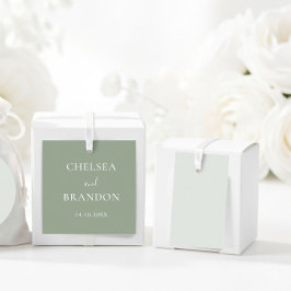 Etiquetas Para Lembrancinhas Elegant Minimal Rustic Sage Green Script Wedding