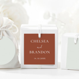 Etiquetas Para Lembrancinhas Elegant Minimal Rustic Terracotta Script Wedding