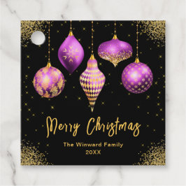 Etiquetas Para Lembrancinhas Elegant Purple and Gold Ornament Christmas