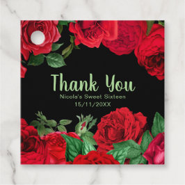 Etiquetas Para Lembrancinhas Elegant Red Roses Flowers Sweet Sixteen