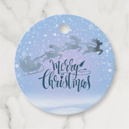 Etiquetas Para Lembrancinhas Elegant Santa & Sleigh Christmas Winter Wonderland