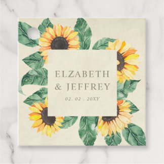 Etiquetas Para Lembrancinhas Elegant Sunflowers Garden Floral Wedding
