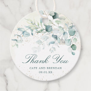 Etiquetas Para Lembrancinhas Elegante Agradecimento de Casamento com Verde de E