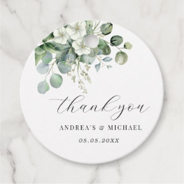 Etiquetas Para Lembrancinhas Elegante Agradecimento de Casamento Floral de Euca
