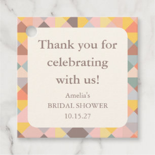 Etiquetas Para Lembrancinhas Elegante Agradecimento de Noiva Personalizado em P