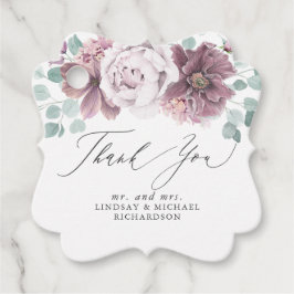 Etiquetas Para Lembrancinhas Elegante Agradecimento Floral Malva